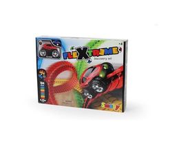 Smoby 180902 - FleXtreme flexibele en aanpasbare rails + 1 voertuig inclusief circuit, 180902, meerkleurig