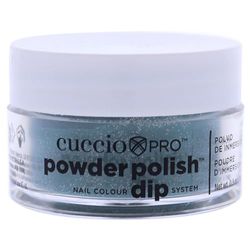 Cuccio Green Glitter with Blue Undertones Dipping Powder 14g
