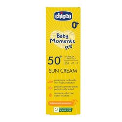Chicco krem przeciwsłoneczny SPF 50 +, dla dzieci, wodoodporny, doskonała ochrona przed UVA, UVB i podczerwienią, 0 miesięcy +, 75 ml