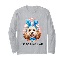 Divertente coniglietto pasquale Goldendoodle I'm So Eggstra Egg Hunt Maglia a Manica