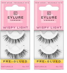 Eylure Fluttery Light 117 Pre-Glued False Lashes (Pack of 2)