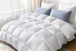 Kampala Hill Duvet Duck Feather and Down Quilt 4.5 Tog Breathable Box Stitch Bedding Super King