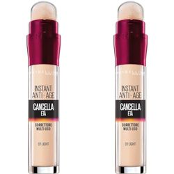 Maybelline New York Correttore Liquido Il Cancella Età, con Bacche di Goji e Haloxyl, Copre Occhiaie e Piccole Rughe, 01 Light, 6,8 ml (Confezione da 2)