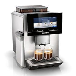 Siemens TQ907GB3 EQ900 Fully automatic bean to cup coffee machine, with dualBean System, baristaMode, eGrinder, beanIdent System, 6.8” iSelect Display, Home Connect App - Stainless Steel