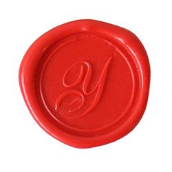 Jacques Herbin 40325T - Une pastille en laiton pour cire à cacheter, alphabet anglais, lettre Y