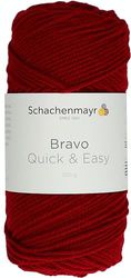 Schachenmayr Bravo Quick&Easy, 100G weinrot Filati Per Maglieria A Mano