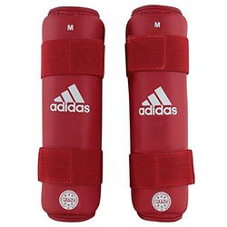 adidas unisex – vuxna Wako Pu Shin Guard skenbensskydd röd XS