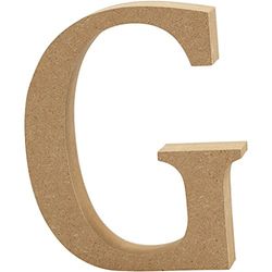 Letter, H: 8 cm, MDF, G, 1 st