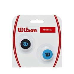 Wilson DAMPENERS, Gommini antivibrazione PRO Feel Ultra, Confezione da 2, Nero/Blu, WR8405801001 Unisex-Adulto, Black/Blue, NS
