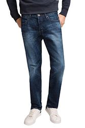 edc by ESPRIT Heren Straight Leg Jeans 5-Pocket, blauw (Blue Medium Wash 902), 32W x 36L