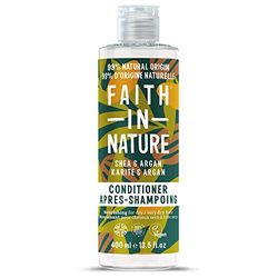 Faith in Nature Balsamo Naturale al Karité & Argan, Nutriente, Vegano e Non Testato su Animali, Senza SLS e Parabeni, Tutti i Tipi di Capelli, 400 ml