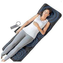 InnovaGoods® Tappetino massaggiante riscaldato per il corpo, migliora la circolazione sanguigna, grande coperta elettrica 5 modalità, 4 zone di massaggio, tappetino massaggiante elettrico a 3 livelli