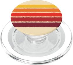 Pincel estilo grunge retro Sunset Stripes de los 70 y 80 PopSockets PopGrip para MagSafe