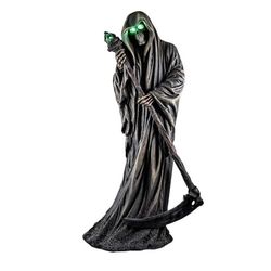Inmaculada Romero IR Santa Morte Figura 68 cm. con luce Immagine Resina Colore Nero