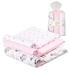 Verpakking met 3 luiers voor baby's, parachutejagers, roze