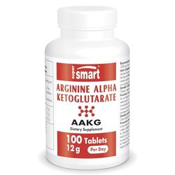 Supersmart - Arginine Alpha Ketoglutarate (AAKG) 1000 mg - Amino Acid Boost Immune System - Support Healthy Cardiovascular System & Muscle Mass | Non-GMO & Gluten Free - 100 Tablets