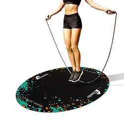 Jump Rope Mat Grote Rubber Oefening Mat Touw Skipping Workout Matten voor Thuis Gym Vloeren Antislip Ovaal Ontwerp voor Vloer & Touw Bescherming VR mat