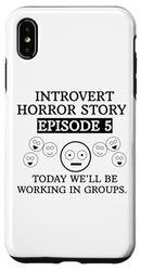 Carcasa para iPhone XS Max Introvert Horror Story Working In Groups Antisocial Student