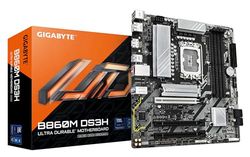 GIGABYTE B860M DS3H Motherboard - Intel Core Ultra Series CPUs, 5+1+2+1 Phases VRM, up to 9066MHz DDR5, 1xPCIe 5.0 + 1xPCIe 4.0 M.2, 2.5GbE LAN, USB 3.2 Gen 2