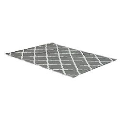 greemotion Santo Tapete para uso interior e exterior de polipropileno 100%, tapete de cor cinzento com um padrão, 200 x 150 cm