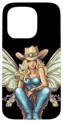 Cool Fairy in Cowgirl Look for Cowboy Hat Lovers Case for iPhone 15 Pro