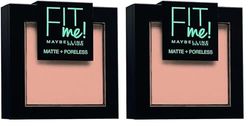 Maybelline Fit Me Matte And Poreless Powder 130 Buff Beige 9g (Pack of 2)