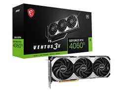 MSI GeForce RTX™ 4060 Ti VENTUS 3X 8G OC, spelgrafikkort - 8 GB GDDR6-minne (18Gbps/128-bitar), PCI Express® Gen 4 x 16, DisplayPort x 3 (v1.4a), Torx 4.0, HDMI 2.1a, Zero Frozr