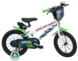 Denver 14" UFO Ref. 2244, kinderfiets, wit/zwart/groen