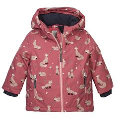 first instinct by killtec Giacca da sci per bambini, con cappuccio e paraneve FISW 29 MNS SKI JCKT, colore rosso scuro, 122/128, 42138-000