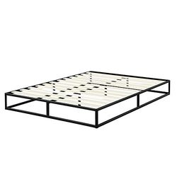 Olee Sleep Bettrahmen, 22 cm, Modern, Metall, Holzlatten, Matratzenbasis, Holzlattenrost, kein Boxspring erforderlich, Twin Size, 90 x 200 cm, Schwarz
