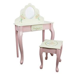 Fantasy Fields Table de Toilette Tabouret Dressing Miroir Table Bouquet W-5700AR