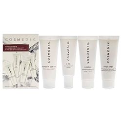Sensitive Skin Essentials Kit by Cosmedix for Unisex - 4 Pc 0.5oz Benefit Clean, 0.5oz C.P.R., 0.5oz Rescue, 0.5oz Hydrate Plus