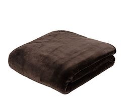 Gözze - Manta de sala de estar sensação caxemira premium, 500 g/m², 130 x 170 cm - castanho chocolate
