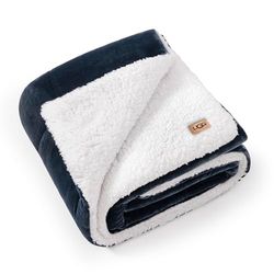 UGG 35987 Nita - Manta cálida y Suave, Reversible, Bohemia, Gruesa, de Lujo, esponjosa, acogedora, hipoalergénica, Relleno Alternativo, Lavable a máquina, para sofá y Cama, 50 x 70 Pulgadas, Azul