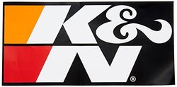 Decal/Label K & N Sponsorship Schwarz 10,05/8 "x 5-1/4" K & N 56 Sq "