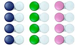 Portalenti - Contact Lens Case - Pieces, White, 12 Units