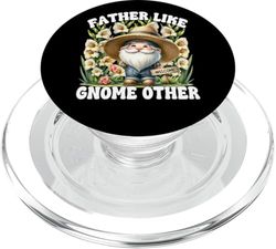 Funny Fathers Day Gnome Themed Pun Gardener Graphic For Dad PopSockets PopGrip para MagSafe