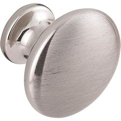 Mital Pomello per mobili Mioko, diametro 20 mm, pomello per armadio, profondità 16 mm, effetto ottone acciaio inox