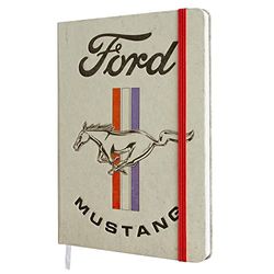 Nostalgic-Art Retro notitieboek gestippeld, Ford Mustang – Horse Logo – Geschenkidee voor autoliefhebbers, Bullet Journal dotted, Design vintage, A5