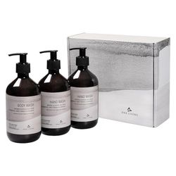ABENA ENA Living Gift Set | Pamper Set for All Skin Types | 1 Body Wash and 2 Hand Washes | Fragranced with Sweet Orange, Lavender and Cedar Oils | Dermatologically Tested | For Sensitive Skin