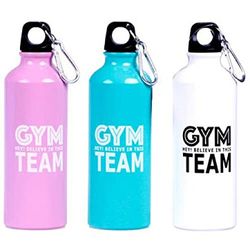 Concorde 757437 Gourde Gym Aluminium Mousqueton 750ml 4col, Plastique, Multicolore