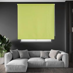 Blindecor Draco Estore de rolo opaco liso, verde pistácio, 100 x 230 cm (largura por altura), Tamanho do tecido 97 x 225 cm. Estores térmicos blackout