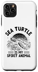 Custodia per iPhone 11 Pro Max La tartaruga marina è il mio spirito animale animale tartarughe animali oceaniche