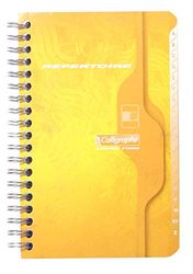 Clairefontaine - Ref 241C - Calligraphe Wirebound Notebooks (50 Sheets) - 11 x 17cm, Squared Ruling, 70gsm Superfine Vellum Paper - Assorted Colours (Pack of 10)