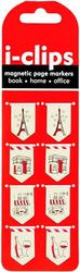 Paris i-Clips Magnetic Page Markers (Set of 8 Magnetic Bookmarks)