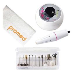 Promed 502 elektryczny pilnik do paznokci z zestawem bitów, frezarka do paznokci do manicure/pedicure, elektryczna frezarka do zdobienia paznokci 20000 obr./min