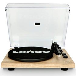 Lenco LBT-188 Tocadiscos Bluetooth® - admite Salidas de RCA y USB - 2 velocidades 33 RPM y 45 RPM - preamplificador - carcasa de MDF - transmisión por correa - madera natural