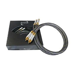 Dynavox cabo estéreo RCA de alta qualidade, cabo RCA premium com blindagem múltipla, cobre de alta pureza, conectores banhados a ouro de 24 k, comprimento 3,0 m