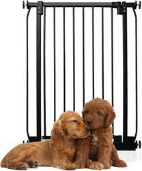 Bettacare Extra Tall Elite Dog Gate, 71cm - 80cm, Matt Black, Extra Tall 100cm in Height, Pressure Fit Pet Gate for Dog and Puppy, Pet and Dog Barrier, Easy Installation