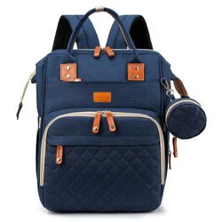 Edibaby, Rugzak voor baby's, luierkussen, luiertas, luiertas, luiertas voor moederschap, draagbaar met haak voor kinderwagen, Blauw, M, Casual